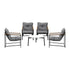 Livsip 4 Seater Outdoor Patio Set 70CM Round White Marble Table-Outdoor Patio Set-PEROZ Accessories