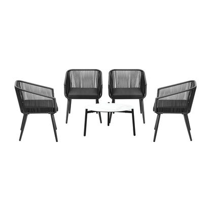 Livsip Outdoor Lounge Setting Furniture 5 Piece Patio Set-Outdoor Patio Set-PEROZ Accessories