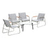 Livsip Outdoor Patio Set 4x Chairs and 70cm Coffee Table-Outdoor Patio Set-PEROZ Accessories