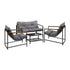 Livsip 4 Seater Outdoor Lounge Sofa Set Patio Chairs Table-Outdoor Patio Set-PEROZ Accessories
