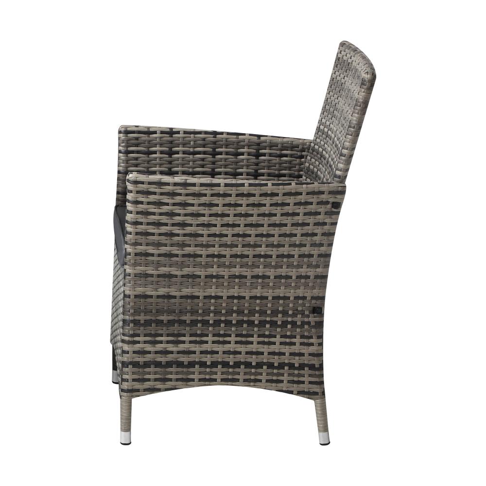 Livsip 2X Outdoor Dining Chairs Rattan Outdoor Patio Chairs Furniture Grey-Outdoor Chair-PEROZ Accessories