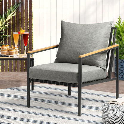 Livsip Outdoor Lounge Chairs Patio Furniture Chairs Garden Sofa with Cushions-Outdoor Patio Set-PEROZ Accessories