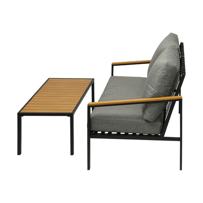 Livsip Outdoor Furniture 2-Piece Dining Set Lounge Patio Chairs Table Setting-Outdoor Patio Sets-PEROZ Accessories