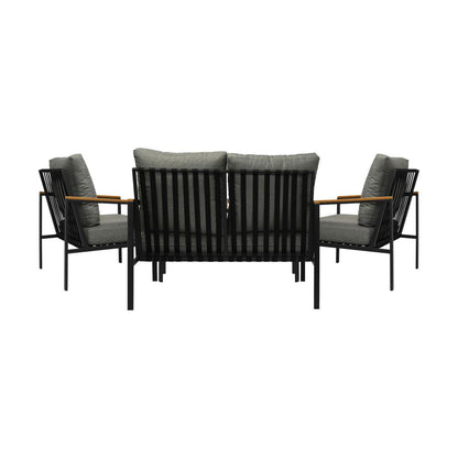 Livsip Outdoor Furniture 4-Piece Setting Bistro Set Dining Chairs Patio Setting-Outdoor Patio Sets-PEROZ Accessories