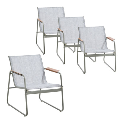Livsip 4PCS Outdoor Patio Armchair Textilene-Outdoor Patio Set-PEROZ Accessories