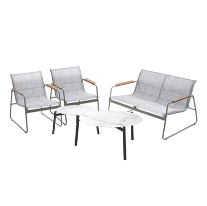 Livsip 4 Seater Outdoor Lounge Set Patio Coffee Table Set-Outdoor Patio Set-PEROZ Accessories
