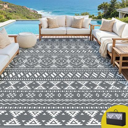 Gardeon Outdoor Rugs 274x366cm Large Carpet Reversible Area Mat PP Dual-Sided Patio Rug Bohemian-Home &amp; Garden > Rugs > Outdoor Rugs-PEROZ Accessories