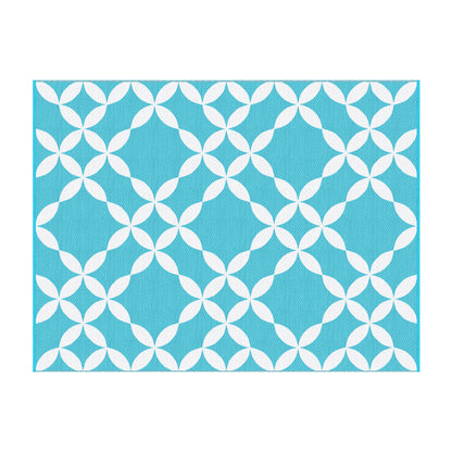 Gardeon Outdoor Rugs 274x366cm Large Carpet Reversible Area Mat PP Dual-Sided Patio Rug Light Blue-Home &amp; Garden > Rugs > Outdoor Rugs-PEROZ Accessories