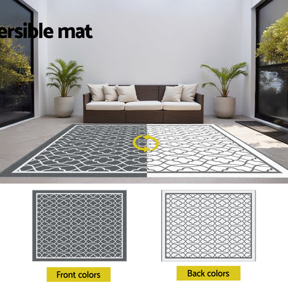 Gardeon Outdoor Rugs 274x366cm Large Carpet Reversible Area Mat PP Dual-Sided Patio Rug-Home &amp; Garden > Rugs > Outdoor Rugs-PEROZ Accessories