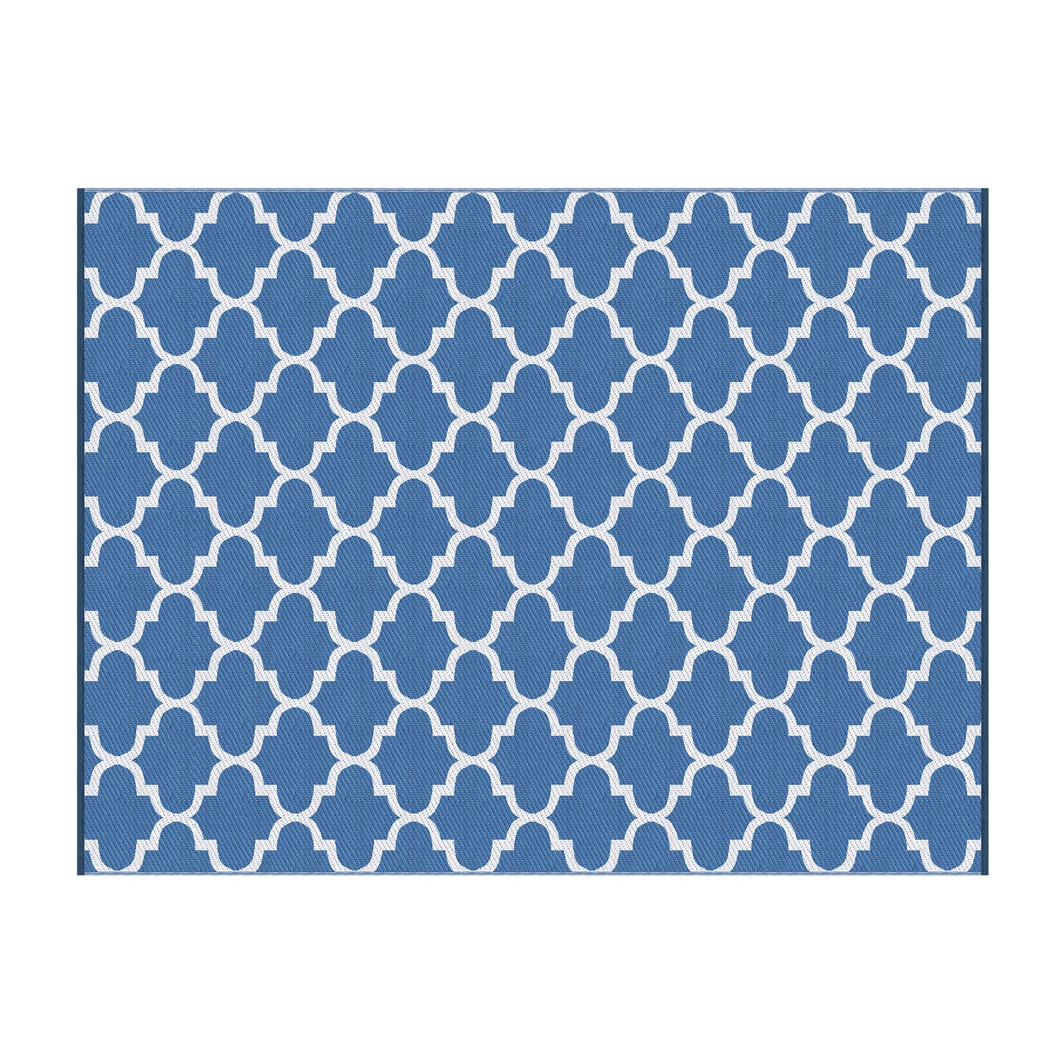 Gardeon Outdoor Rugs 274x366cm Large Carpet Reversible Area Mat PP Dual-Sided Patio Rug Blue-Home &amp; Garden > Rugs > Outdoor Rugs-PEROZ Accessories
