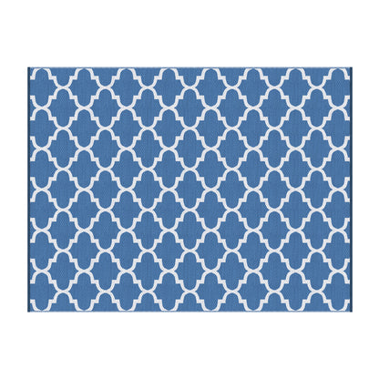 Gardeon Outdoor Rugs 274x366cm Large Carpet Reversible Area Mat PP Dual-Sided Patio Rug Blue-Home &amp; Garden > Rugs > Outdoor Rugs-PEROZ Accessories