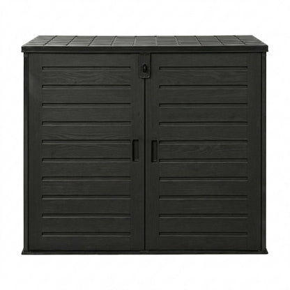 Gardeon Outdoor Storage Box 1170L Container Lockable Cabinet Tool Organizer Shed Black