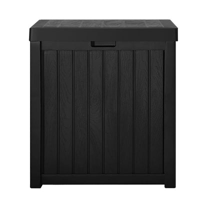 Gardeon Outdoor Storage Box 195L Organiser Garden Bench Deck Toy Shed Tool Black-Outdoor Storage Boxes-PEROZ Accessories