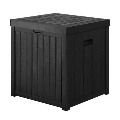 Gardeon Outdoor Storage Box 195L Organiser Garden Bench Deck Toy Shed Tool Black-Outdoor Storage Boxes-PEROZ Accessories