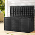 Gardeon Outdoor Storage Box 290L Lockable Organiser Garden Deck Shed All Black-Outdoor Storage Boxes-PEROZ Accessories
