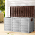 Gardeon Outdoor Storage Box 290L Lockable Organiser Garden Deck Shed Tool Brown-Outdoor Storage Boxes-PEROZ Accessories