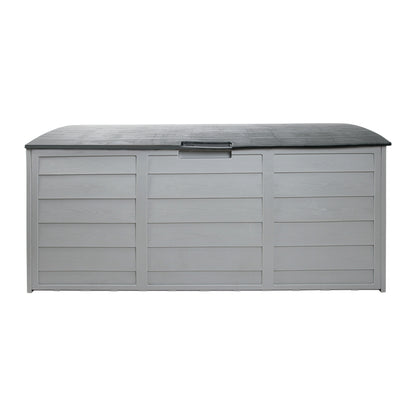 Gardeon Outdoor Storage Box 290L Lockable Organiser Garden Deck Shed Tool Grey-Outdoor Storage Boxes-PEROZ Accessories