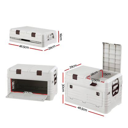 Gardeon 40L Outdoor Storage Box Foldable Camping Collapsible Bins Organizer-Furniture > Outdoor > Outdoor Storage Boxes-PEROZ Accessories