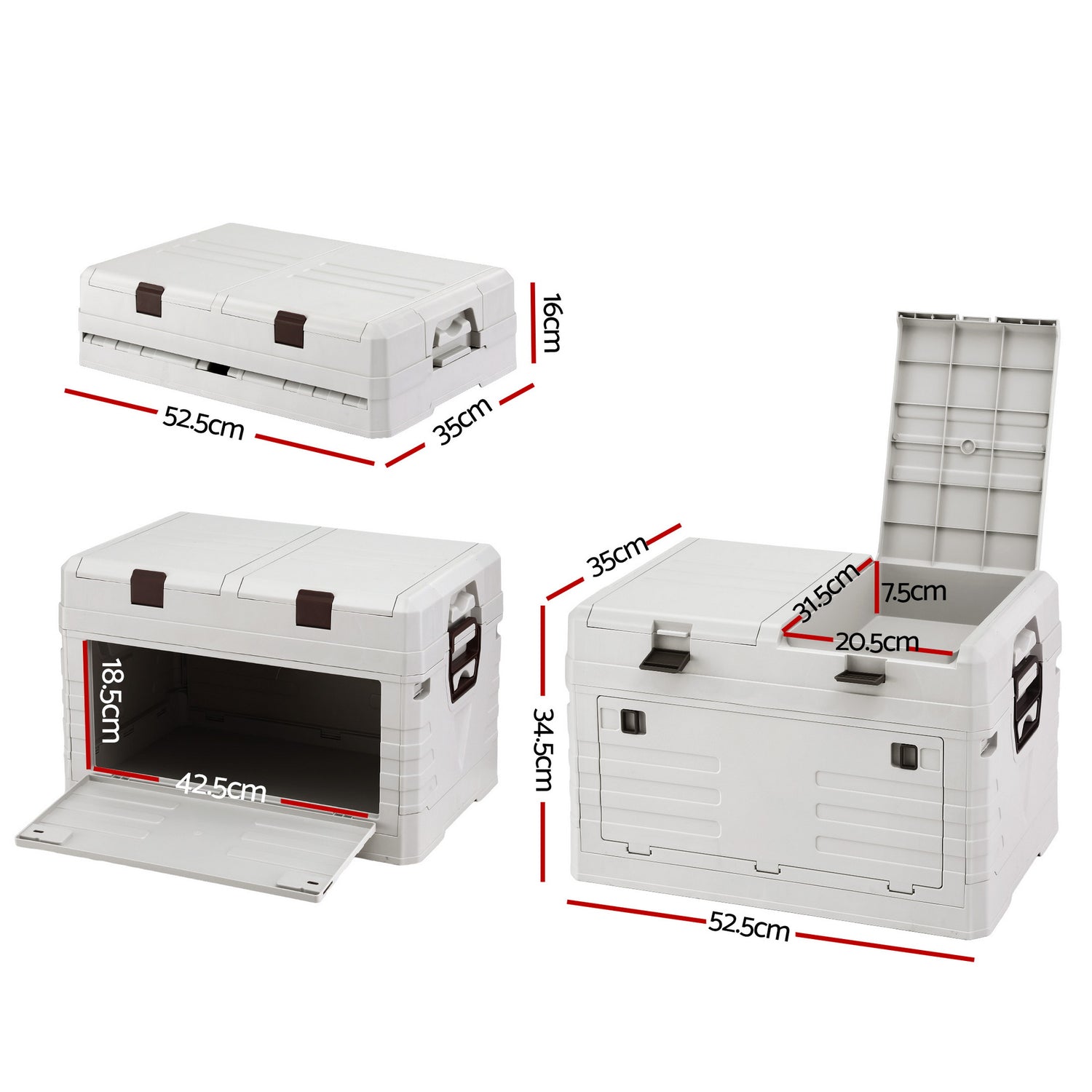 Gardeon 60L Outdoor Storage Box Foldable Camping Collapsible Bins Organizer-Furniture > Outdoor > Outdoor Storage Boxes-PEROZ Accessories