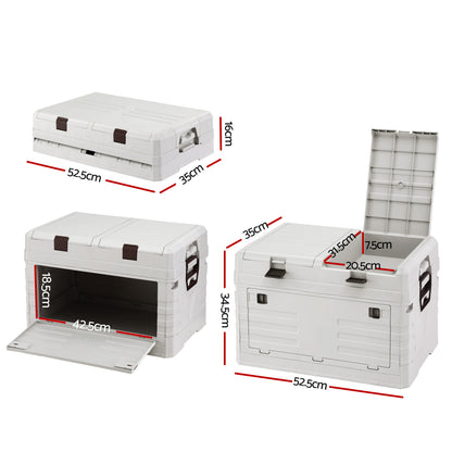 Gardeon 60L Outdoor Storage Box Foldable Camping Collapsible Bins Organizer-Furniture > Outdoor > Outdoor Storage Boxes-PEROZ Accessories