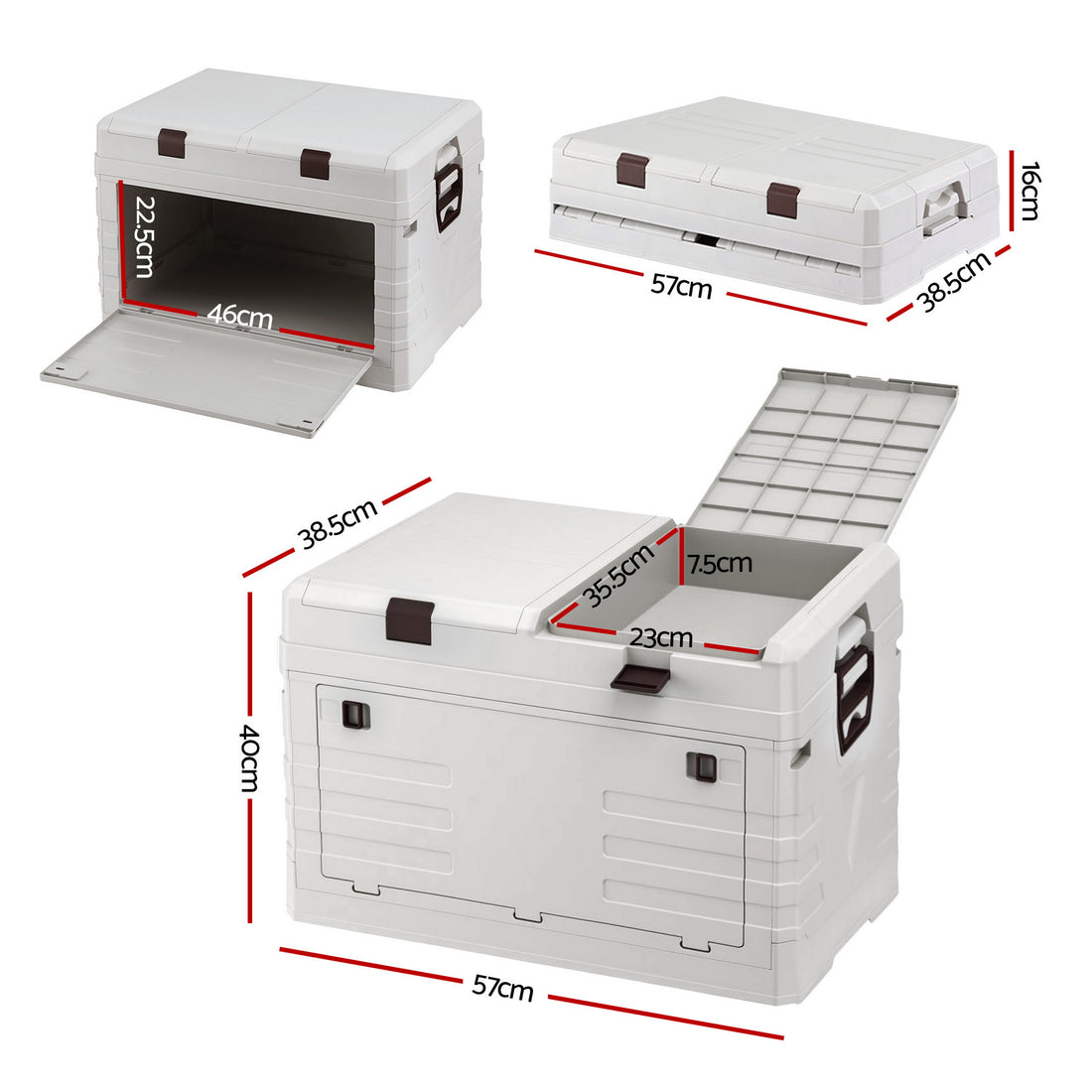 Gardeon 80L Outdoor Storage Box Foldable Camping Collapsible Bins Organizer-Furniture > Outdoor > Outdoor Storage Boxes-PEROZ Accessories