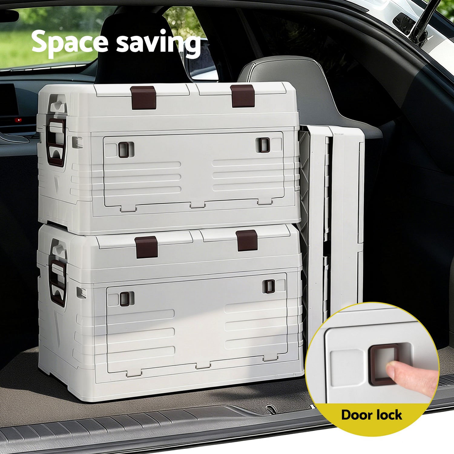 Gardeon 80L Outdoor Storage Box Foldable Camping Collapsible Bins Organizer-Furniture > Outdoor > Outdoor Storage Boxes-PEROZ Accessories