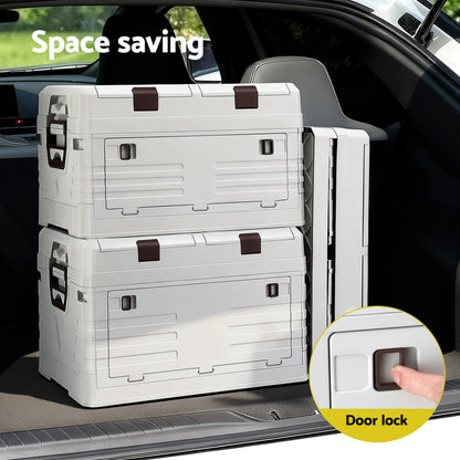 Gardeon 80L Outdoor Storage Box Foldable Camping Collapsible Bins Organizer-Furniture > Outdoor > Outdoor Storage Boxes-PEROZ Accessories