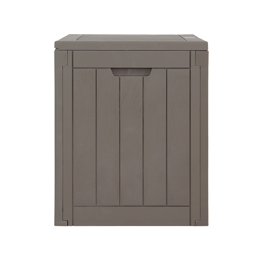 Gardeon Outdoor Storage Box 118L Container Lockable Garden Toy Tool Shed Grey-Outdoor Storage Boxes-PEROZ Accessories