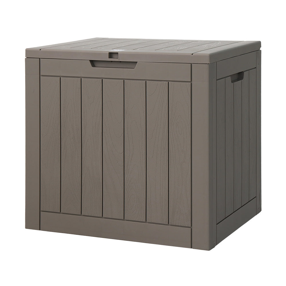 Gardeon Outdoor Storage Box 118L Container Lockable Garden Toy Tool Shed Grey-Outdoor Storage Boxes-PEROZ Accessories