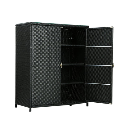 Gardeon Outdoor Storage Cabinet Box Garage Wicker Shelf Chest Garden Shed Tools-Outdoor Storage Cabinets-PEROZ Accessories