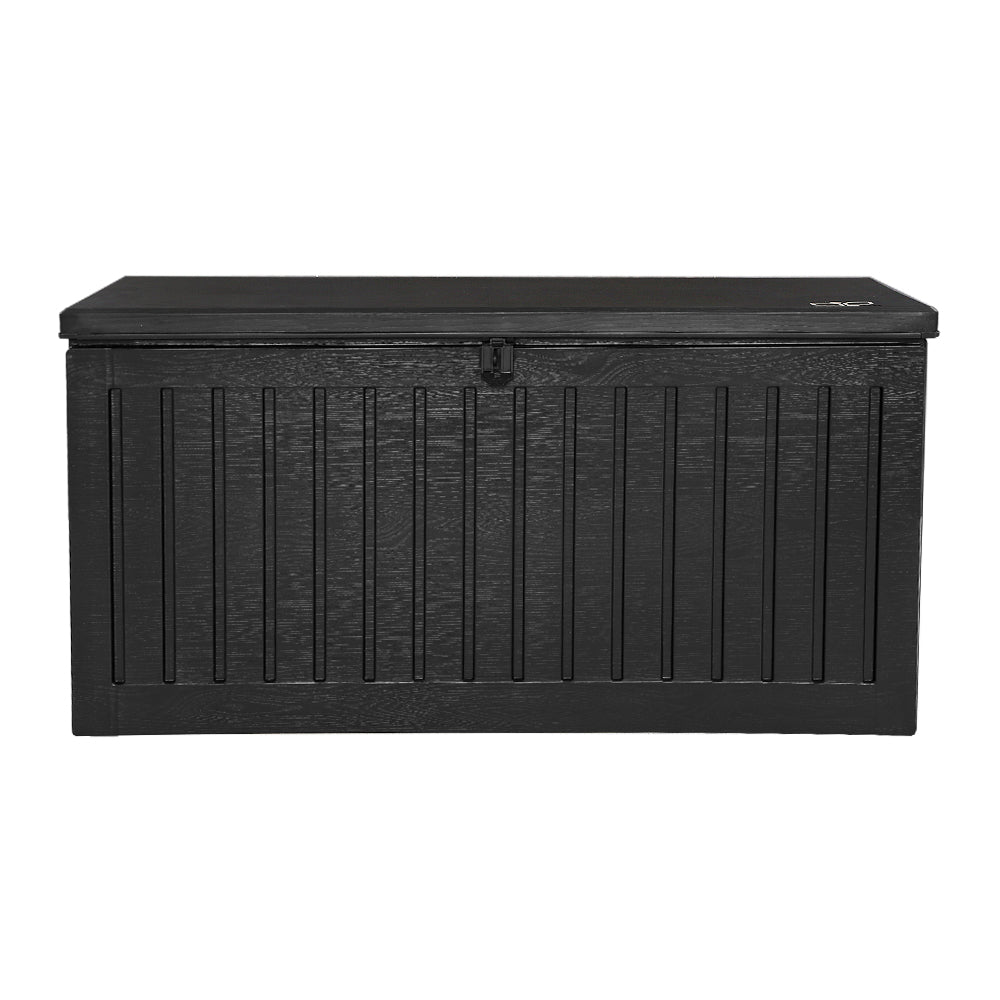 Gardeon Outdoor Storage Box 270L Container Lockable Garden Bench Tool Shed Black-Outdoor Storage Boxes-PEROZ Accessories