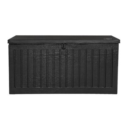 Gardeon Outdoor Storage Box 270L Container Lockable Garden Bench Tool Shed Black-Outdoor Storage Boxes-PEROZ Accessories