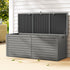 Gardeon Outdoor Storage Box 390L Container Lockable Garden Bench Tools Toy Shed Black-Outdoor Storage Boxes-PEROZ Accessories