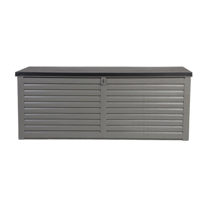 Gardeon Outdoor Storage Box 390L Container Lockable Garden Bench Tools Toy Shed Black-Outdoor Storage Boxes-PEROZ Accessories