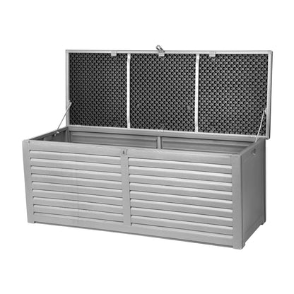 Gardeon Outdoor Storage Box 390L Container Lockable Garden Bench Tools Toy Shed Black-Outdoor Storage Boxes-PEROZ Accessories