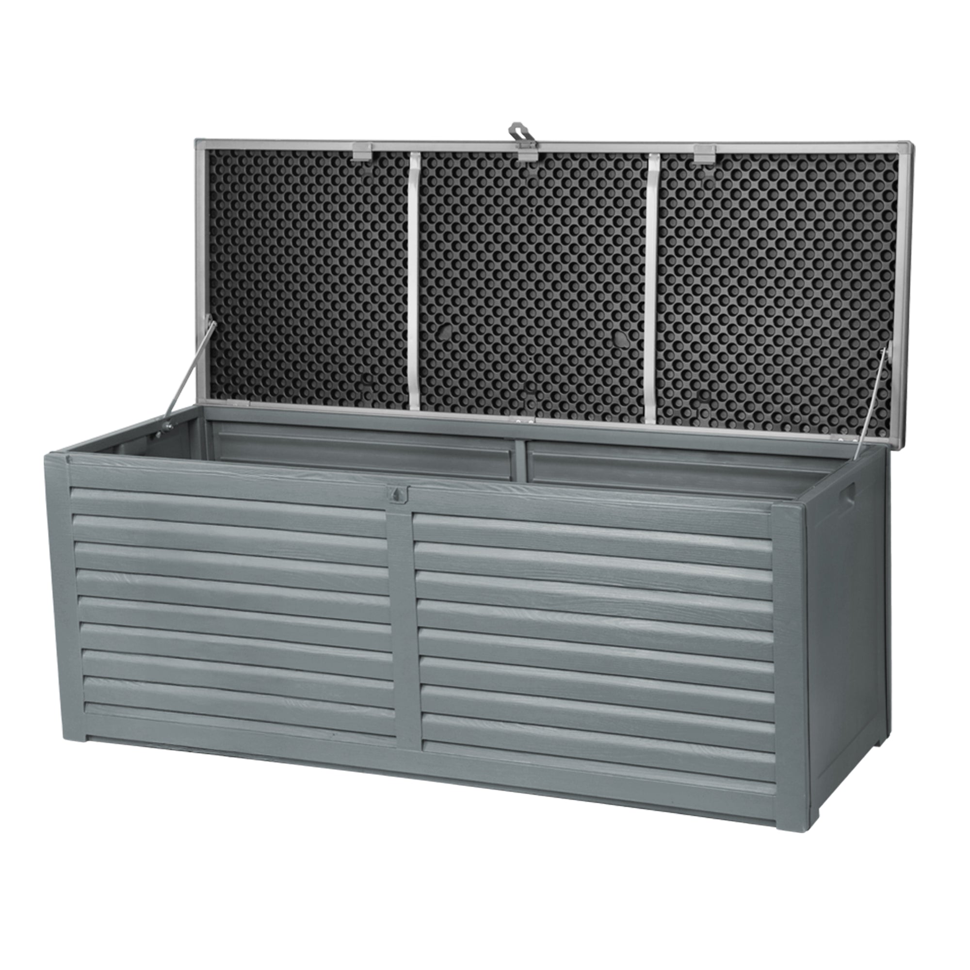 Gardeon Outdoor Storage Box 390L Container Lockable Garden Bench Tools Toy Shed Black-Outdoor Storage Boxes-PEROZ Accessories