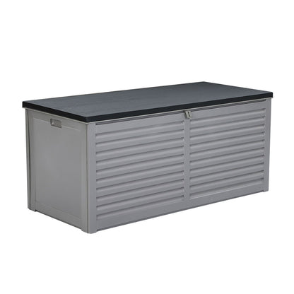 Gardeon Outdoor Storage Box 490L Container Lockable Garden Bench Tools Toy Shed Black-Outdoor Storage Boxes-PEROZ Accessories