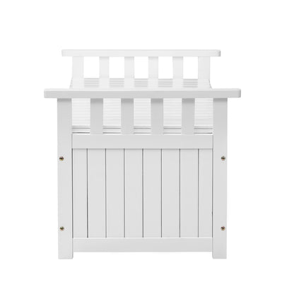 Livsip Outdoor Storage Box Wooden Garden Bench L White-Outdoor Storage Boxes-PEROZ Accessories