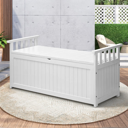 Livsip Outdoor Storage Box Garden Bench Wooden Cabinet Container Chest Toy Tool-Outdoor Storage Boxes-PEROZ Accessories