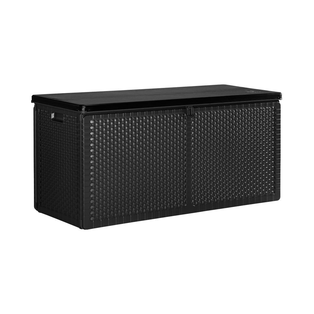 Livsip Outdoor Storage Box Bench 310L Black-Outdoor Storage Boxes-PEROZ Accessories