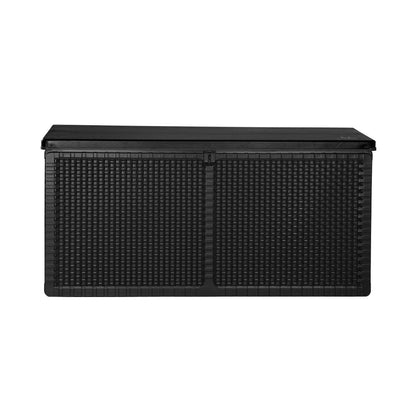 Livsip Outdoor Storage Box Bench 310L Black-Outdoor Storage Boxes-PEROZ Accessories