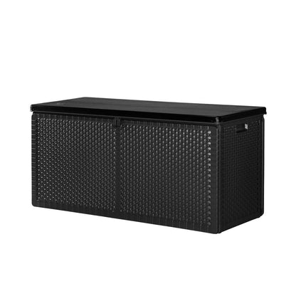 Livsip Outdoor Storage Box Bench 310L Black-Outdoor Storage Boxes-PEROZ Accessories