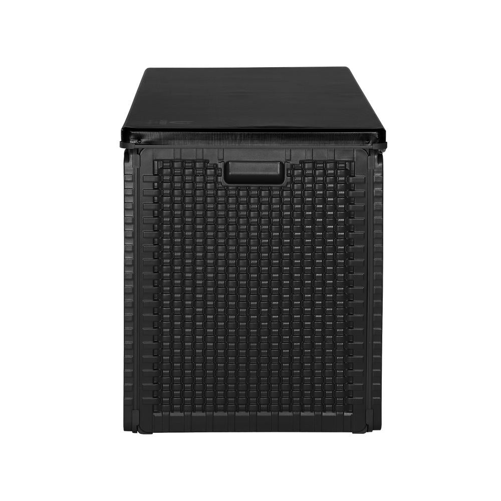 Livsip Outdoor Storage Box Bench 310L Black-Outdoor Storage Boxes-PEROZ Accessories