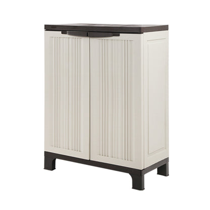 Gardeon Outdoor Storage Cabinet Box 92cm Lockable Cupboard Sheds Garage Adjustable Beige-Outdoor Storage Cabinets-PEROZ Accessories