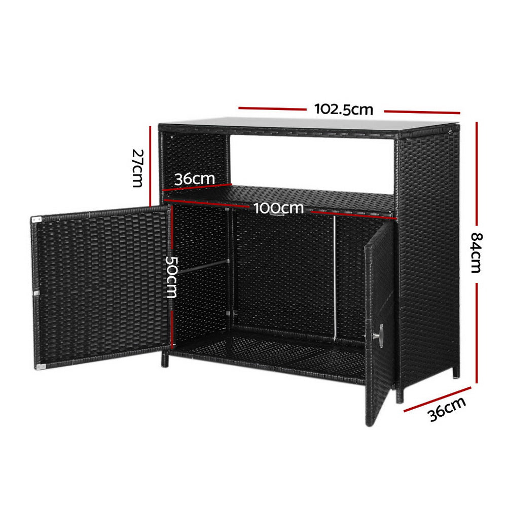 Gardeon Outdoor Storage Cabinet Box Garage Wicker Shed Tools Shelf Chest Garden-Furniture &gt; Outdoor &gt; Outdoor Storage Boxes-PEROZ Accessories
