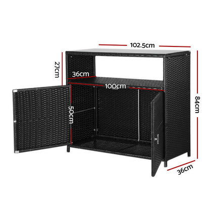 Gardeon Outdoor Storage Cabinet Box Garage Wicker Shed Tools Shelf Chest Garden-Furniture &gt; Outdoor &gt; Outdoor Storage Boxes-PEROZ Accessories