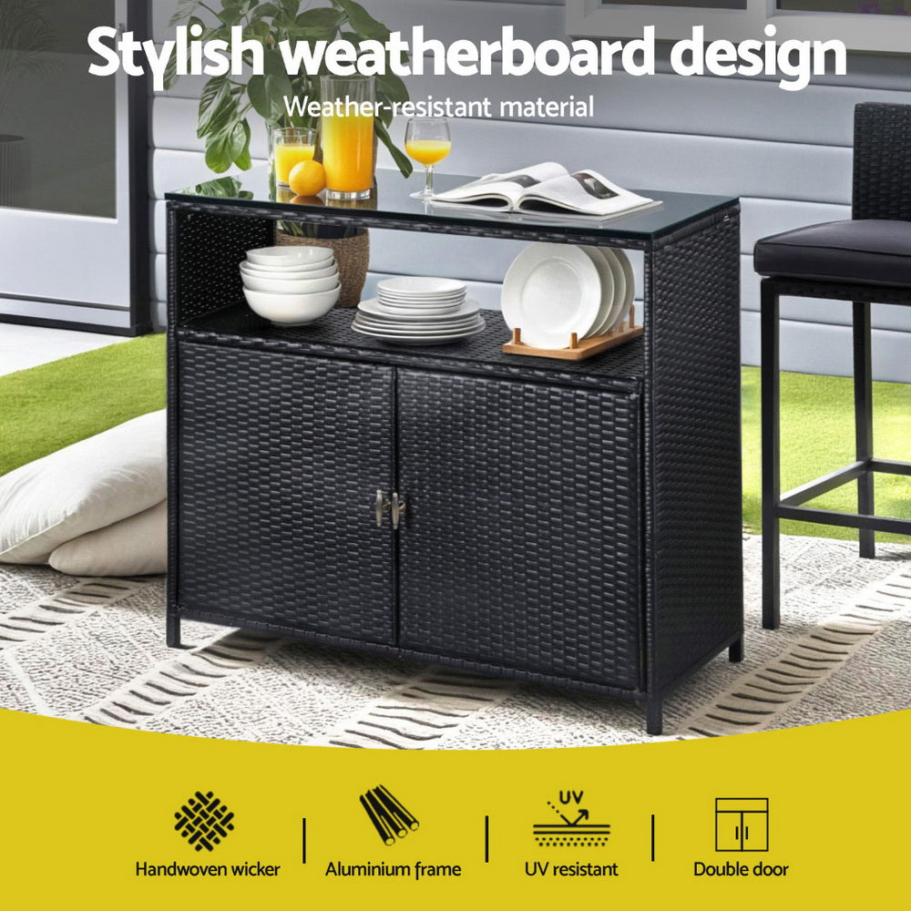 Gardeon Outdoor Storage Cabinet Box Garage Wicker Shed Tools Shelf Chest Garden-Furniture &gt; Outdoor &gt; Outdoor Storage Boxes-PEROZ Accessories
