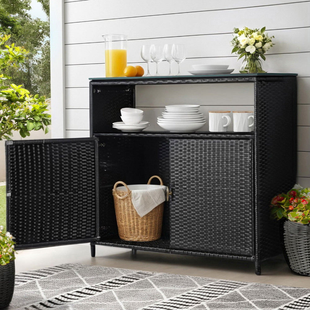 Gardeon Outdoor Storage Cabinet Box Garage Wicker Shed Tools Shelf Chest Garden-Furniture &gt; Outdoor &gt; Outdoor Storage Boxes-PEROZ Accessories
