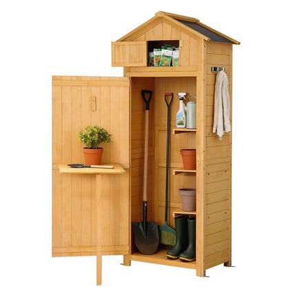 Gardeon Outdoor Storage Cabinet Cupboard Folding Table Tool Organizer Shed Adjustable-Furniture &gt; Office &gt; Storage Cabinets-PEROZ Accessories