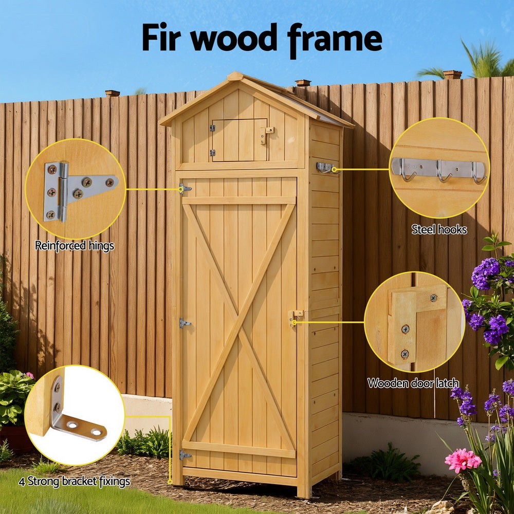 Gardeon Outdoor Storage Cabinet Cupboard Folding Table Tool Organizer Shed Adjustable-Furniture &gt; Office &gt; Storage Cabinets-PEROZ Accessories
